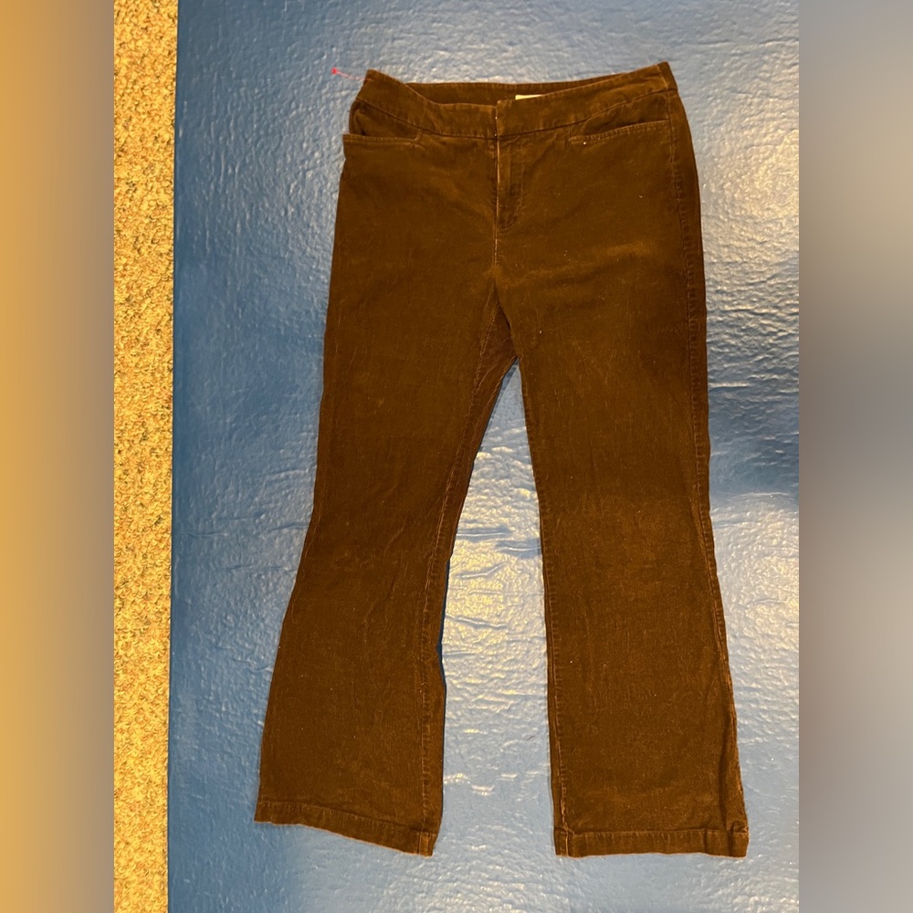 Women's Brown Wide-Leg Corduroy Jeans - Flare Trousers